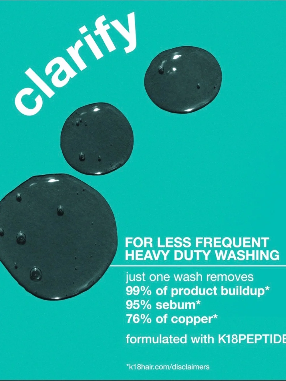 K18 Peptide Prep Detox Shampoo — White with Teal Accents